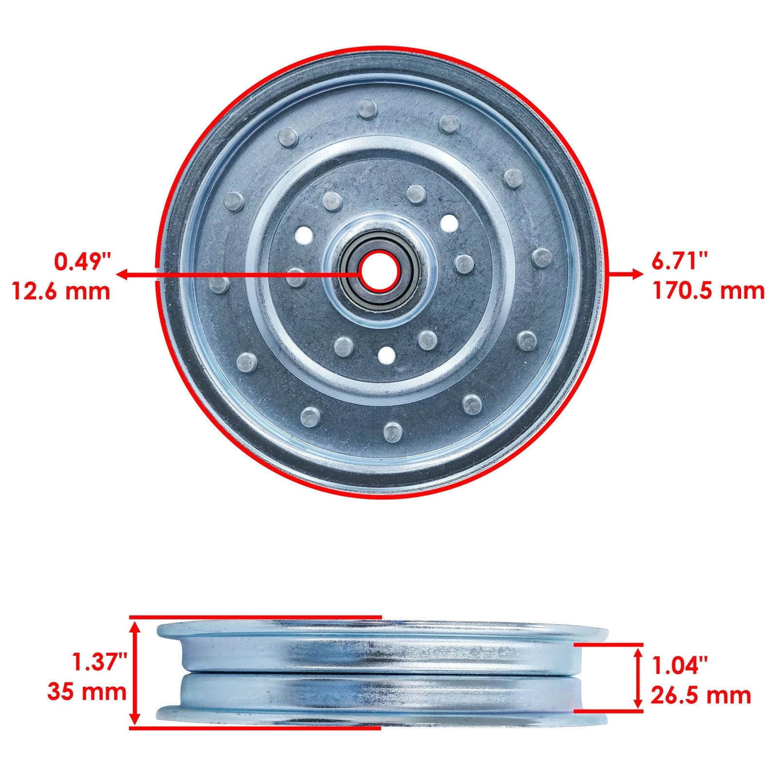 5103800 5102831YP 5021976 5600184 Pulley for Snapper Simplicity 48" 52" 61" Deck