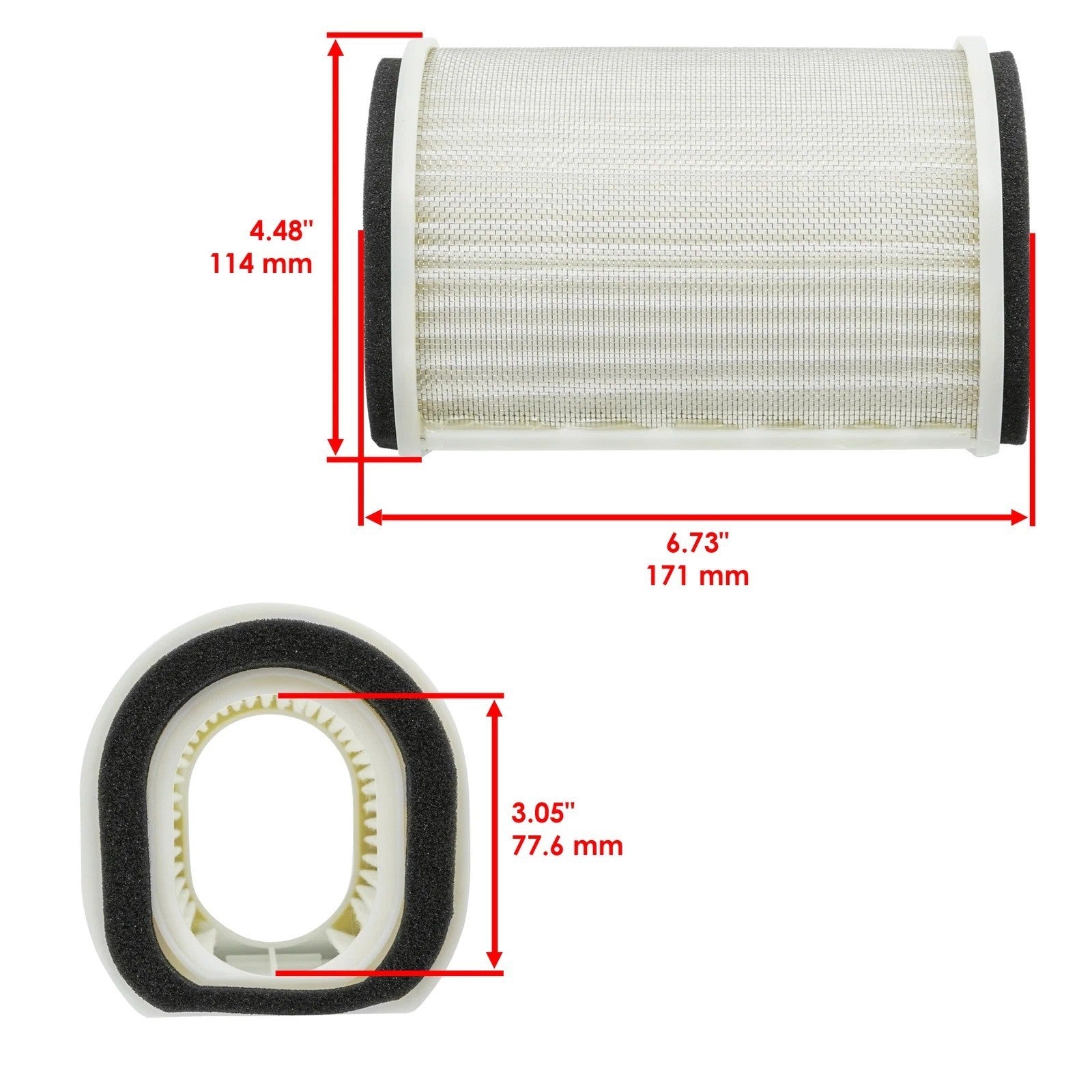 Caltric Air Intake Filter For Yamaha FJR1300 FJR1300A FJR1300AE FJR1300E 03-2024