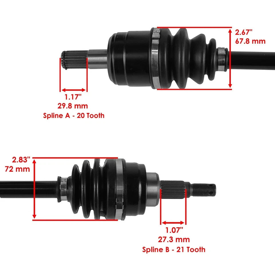 for Honda TRX350FE TRX350FM 2000-2005 Front Right and Left CV Joint Axles