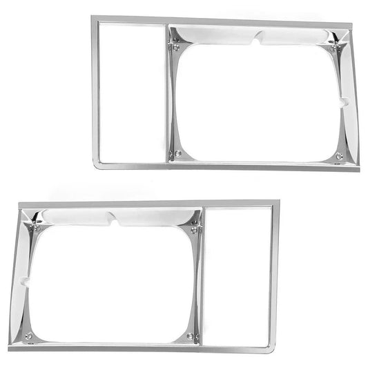 Headlight Headlamp Light Trim Bezel Set Fit 1978-1979 Malibu El Camino Caballero