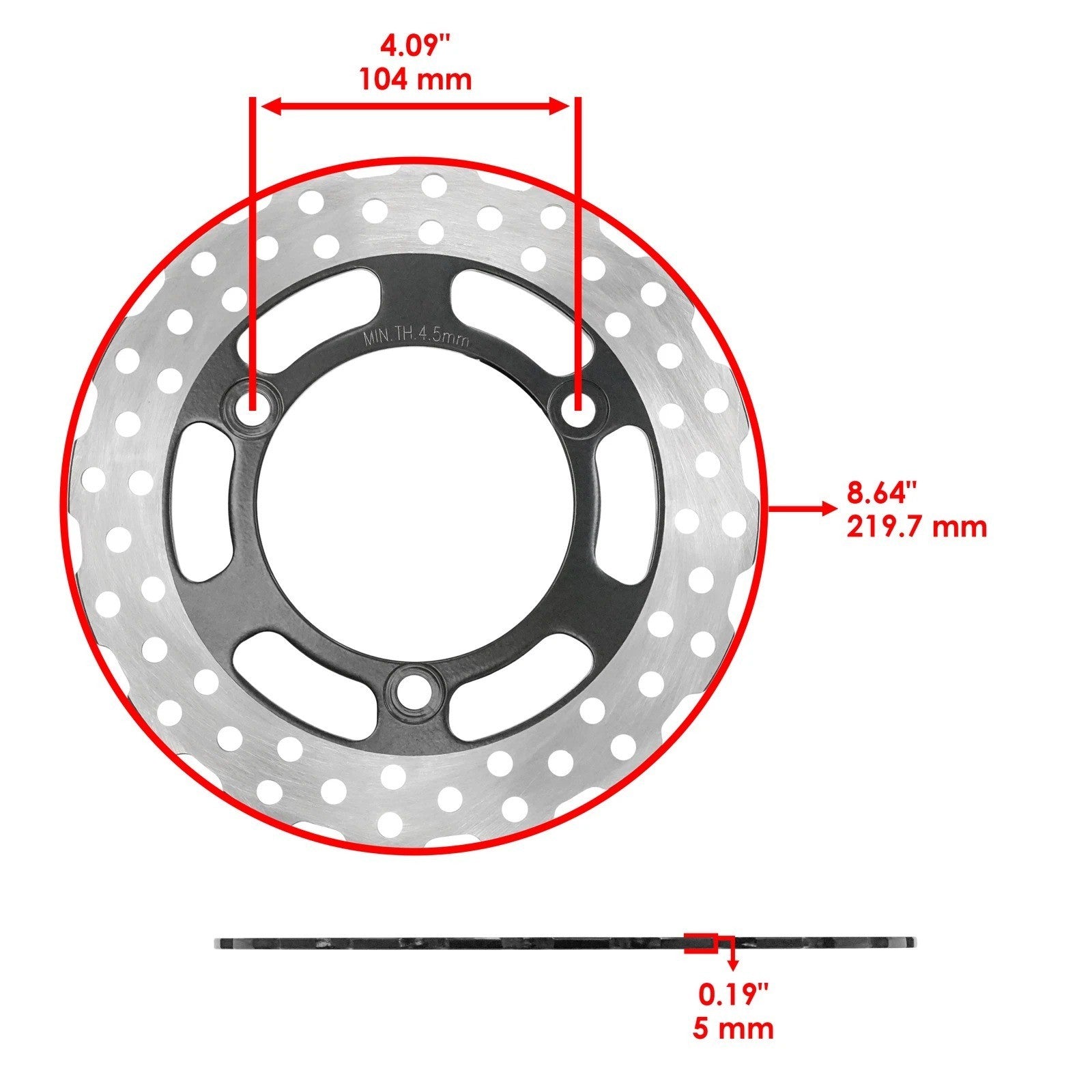 Front Rear Brake Disc Rotor W/ Pad For Kawasaki Ninja 250R EX250J 2008 2009-2012
