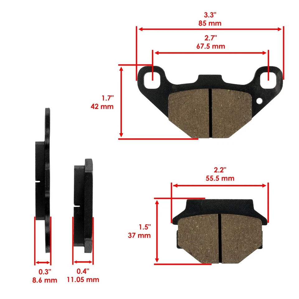 for Suzuki LT-F500F LTF500F Vinson 500 4WD 2003 Front & Rear Brake Pads