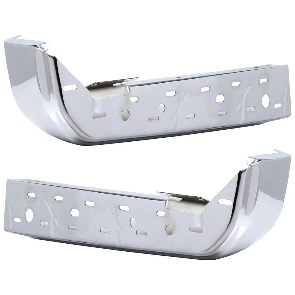 Rear LH RH Chrome Bumper Face Bar End Caps For 2015-2019 2020 Ford F150