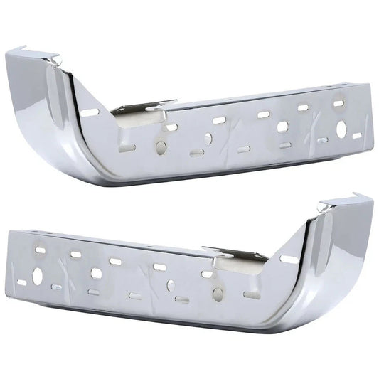 Rear LH RH Chrome Bumper Face Bar End Caps For 2015-2019 2020 Ford F150