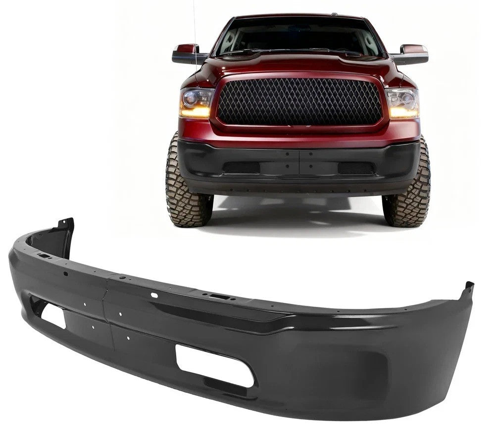 For RAM 1500 Classic 2013-24 Black Bumper No Radar Holes No Fog Light 68160856AC