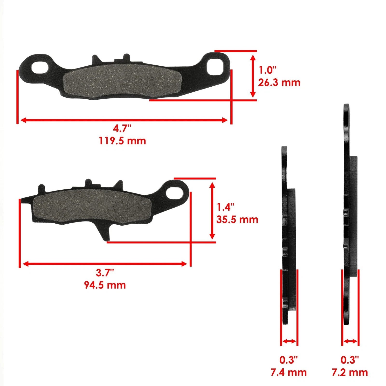 2 Front Brake Disc Rotor Pad for Kawasaki Prairie 650 KVF650A KVF650B 2002-2003