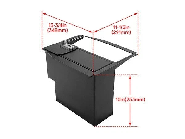 Center Console Safe Lock Vault For 15-20 Ford F150 Raptors F250 F350 Super Duty