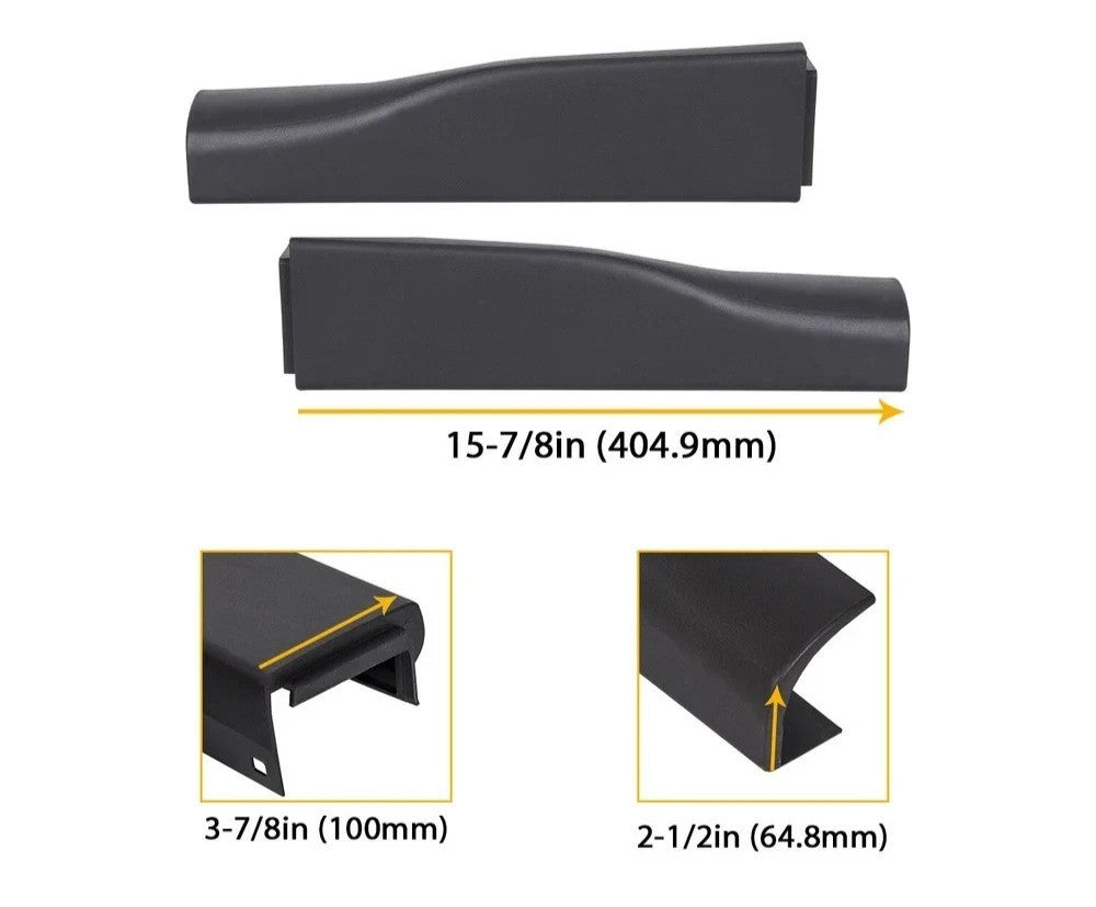 Fit 08-16 Ford F250 F350 LH&RH Flexible Flex Step Tailgate End Cap Molding Trim