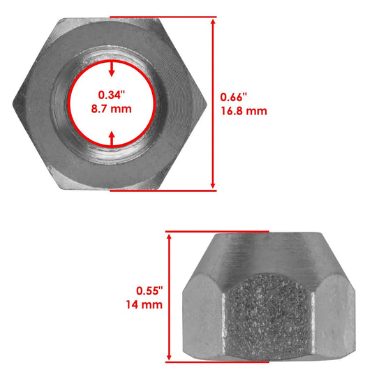 8x Front or Rear Wheel Lug Nut for Honda TRX250EX Sportrax 2001-08 M10x1.25