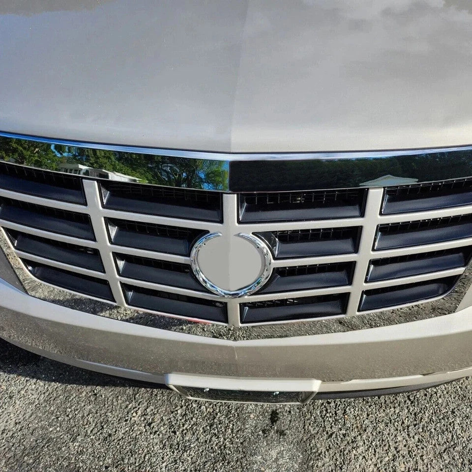 Chrome Hood Molding ABS Trim For Cadillac Escalade 2007-2014 Upper Grille