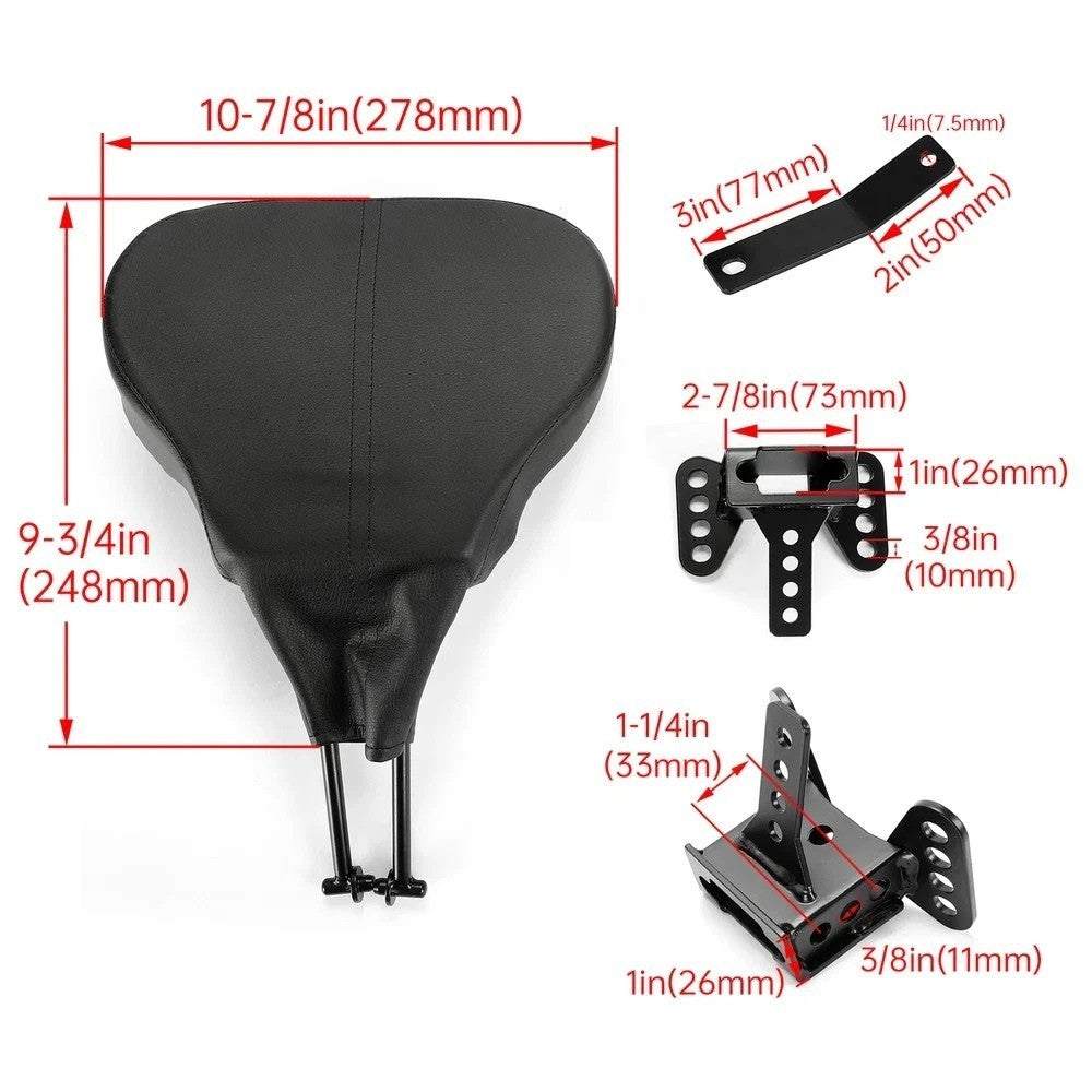 Motorcycle Driver Rider Backrest For Harley Road King Electra Street Glide 88-up