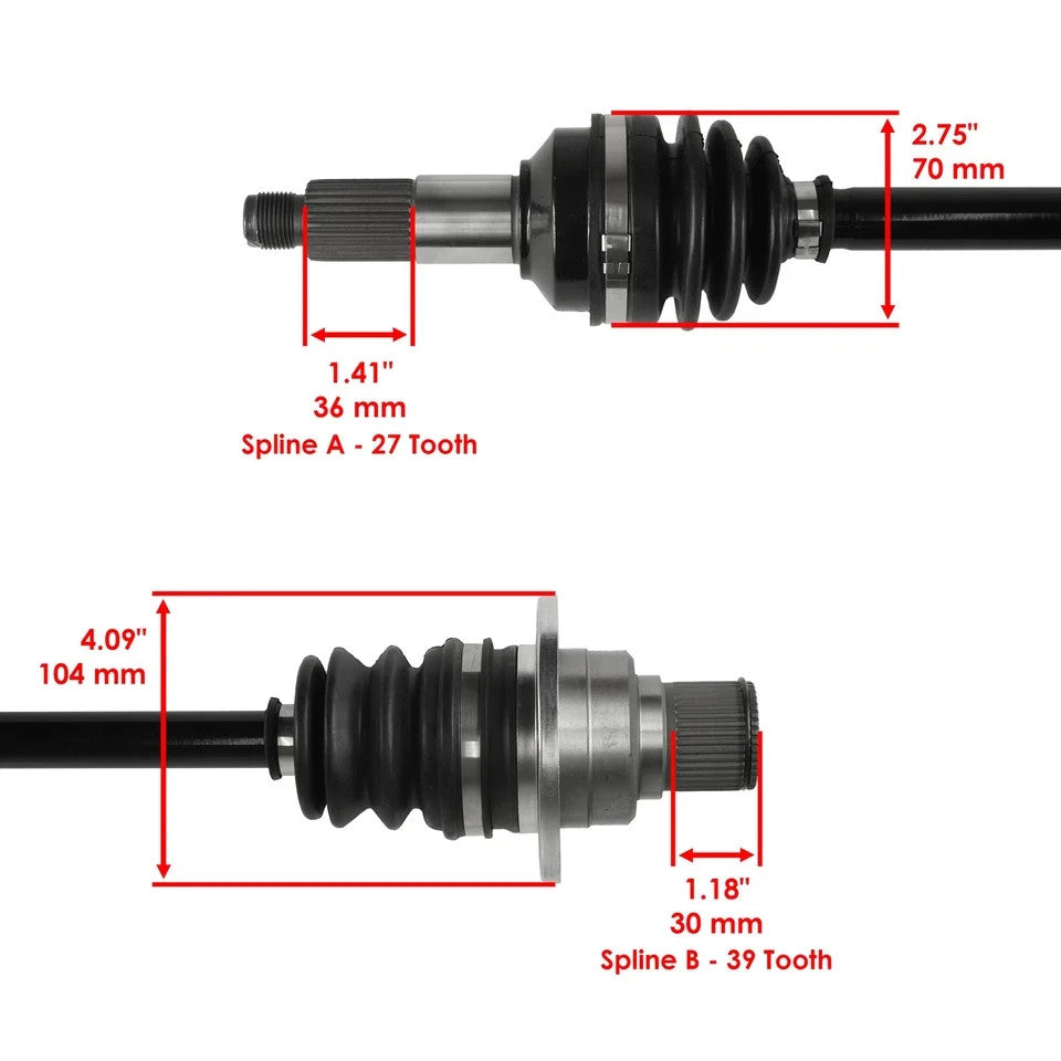 Front & Rear CV Joint Axle For Yamaha Grizzly 660 YFM660F 2003-08 Left & Right