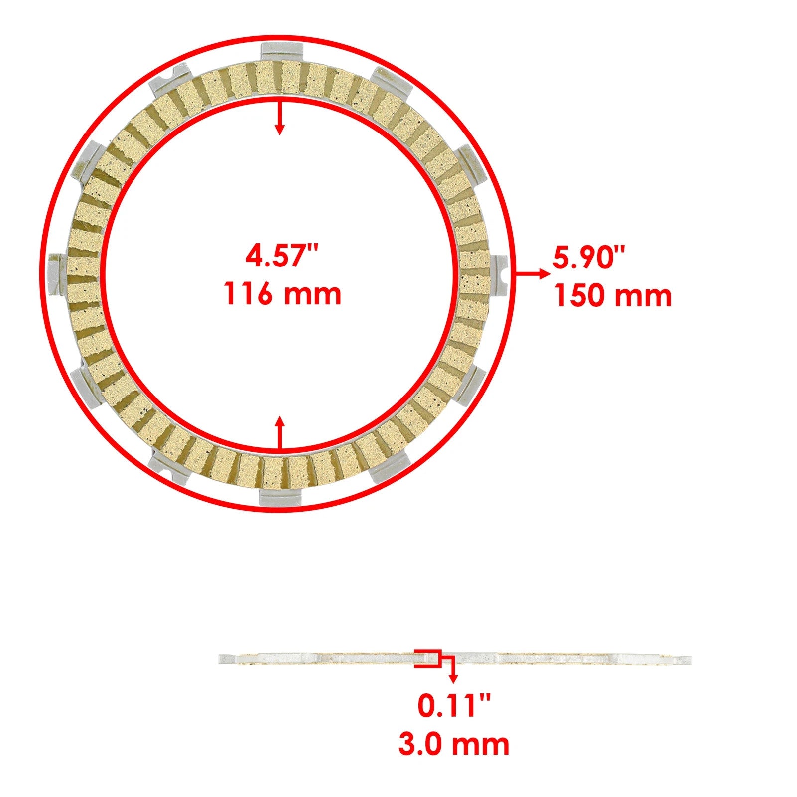 Clutch Friction Steel Plates Gasket Kit for Kawasaki Ninja 250R EX250 2008-2012