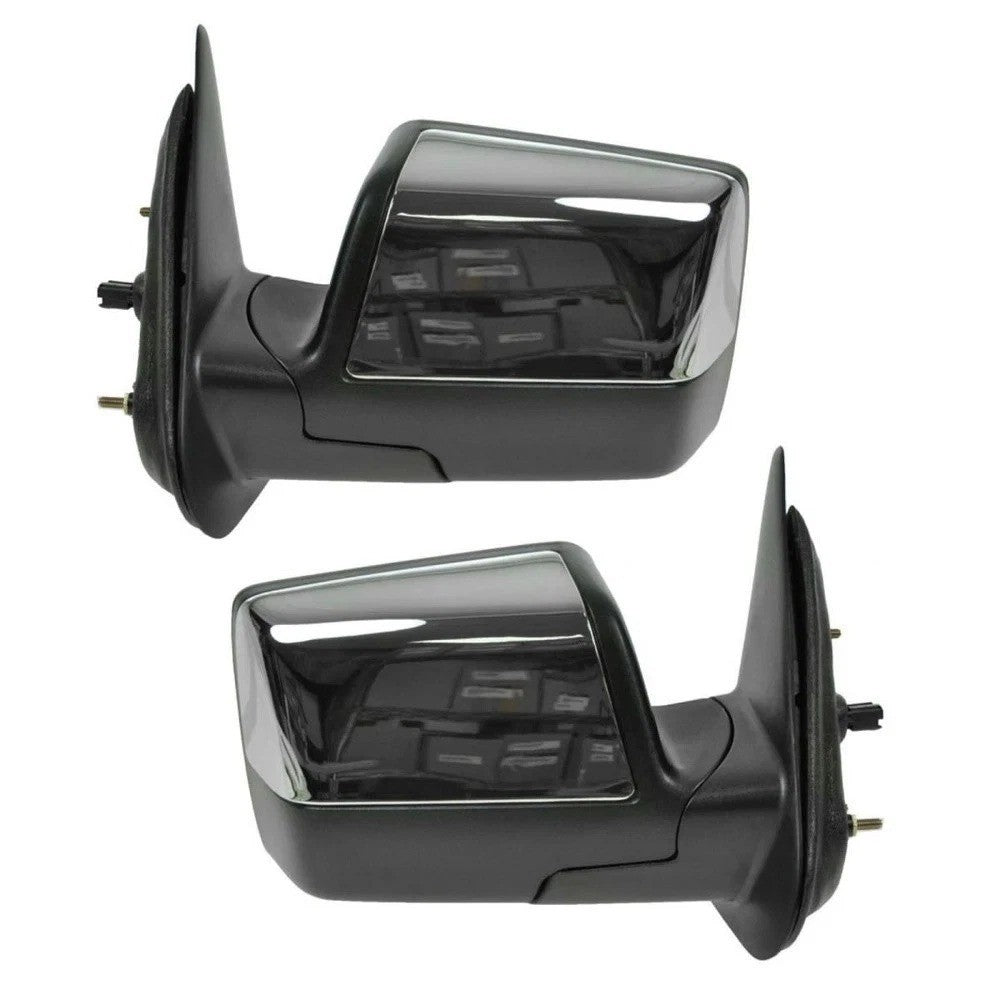 Chrome Back Folding Power Mirrors Pair Set for 06-11 Ford Ranger Pickup Truck