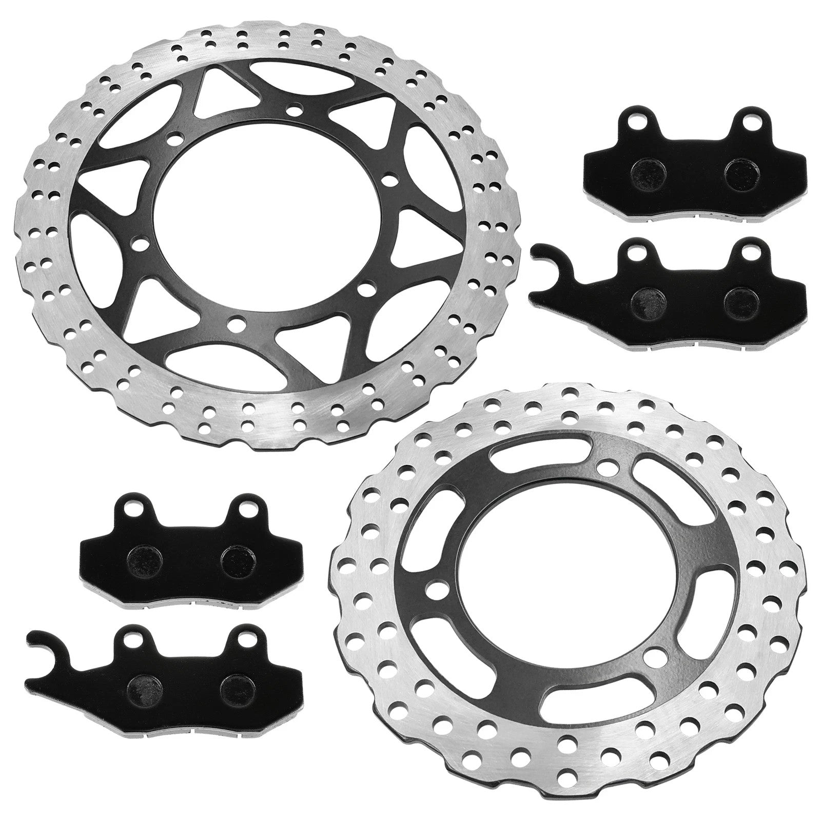Front Rear Brake Disc Rotor W/ Pad For Kawasaki Ninja 250R EX250J 2008 2009-2012
