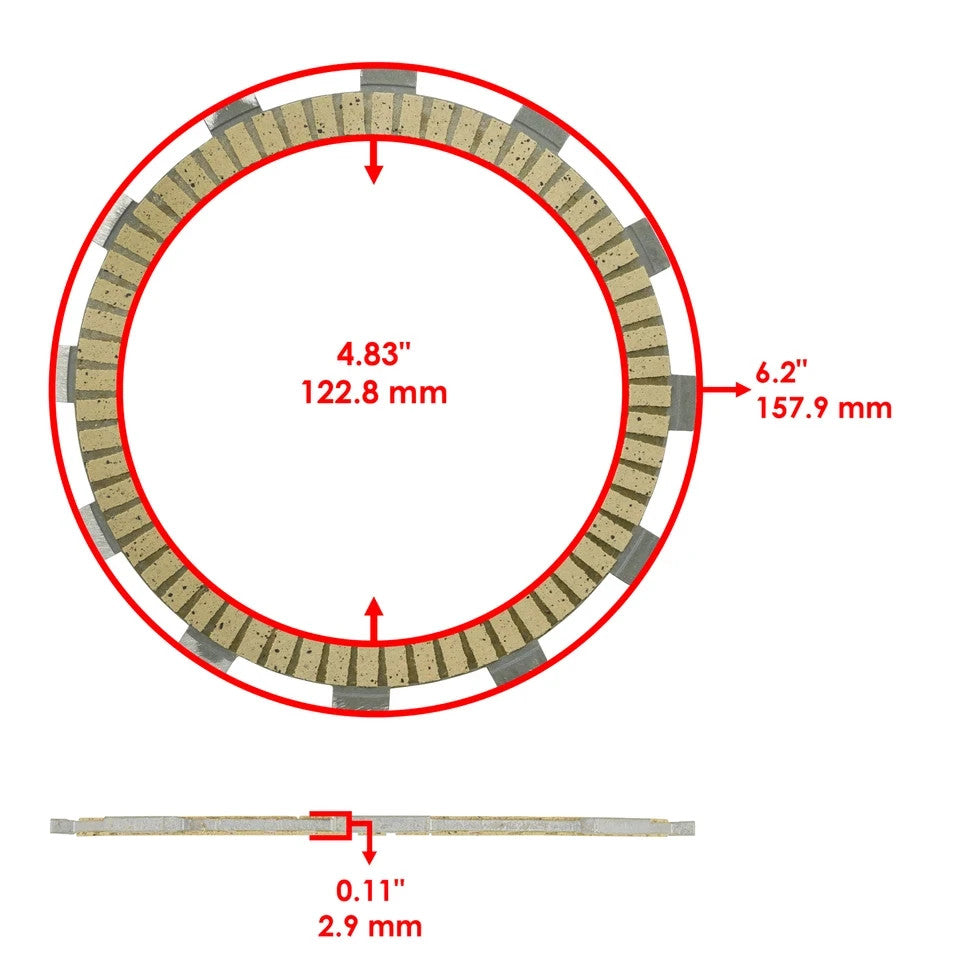 Clutch Friction Steel Plates Gasket Kit for Kawasaki Vulcan S EN650 ABS 2015-25