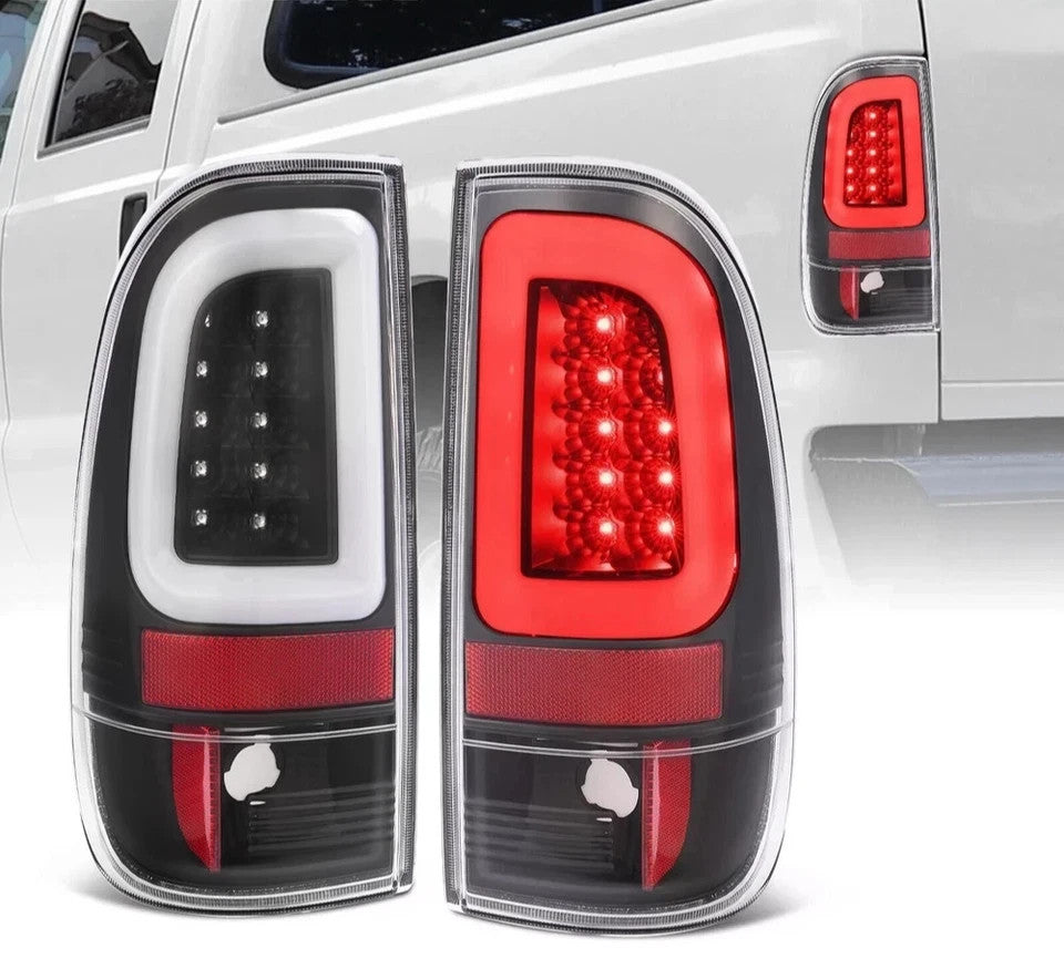 For 1997-2003 Ford F150 99-07 F250 F350 SD LED Tube Tail Lights Brake Lamps