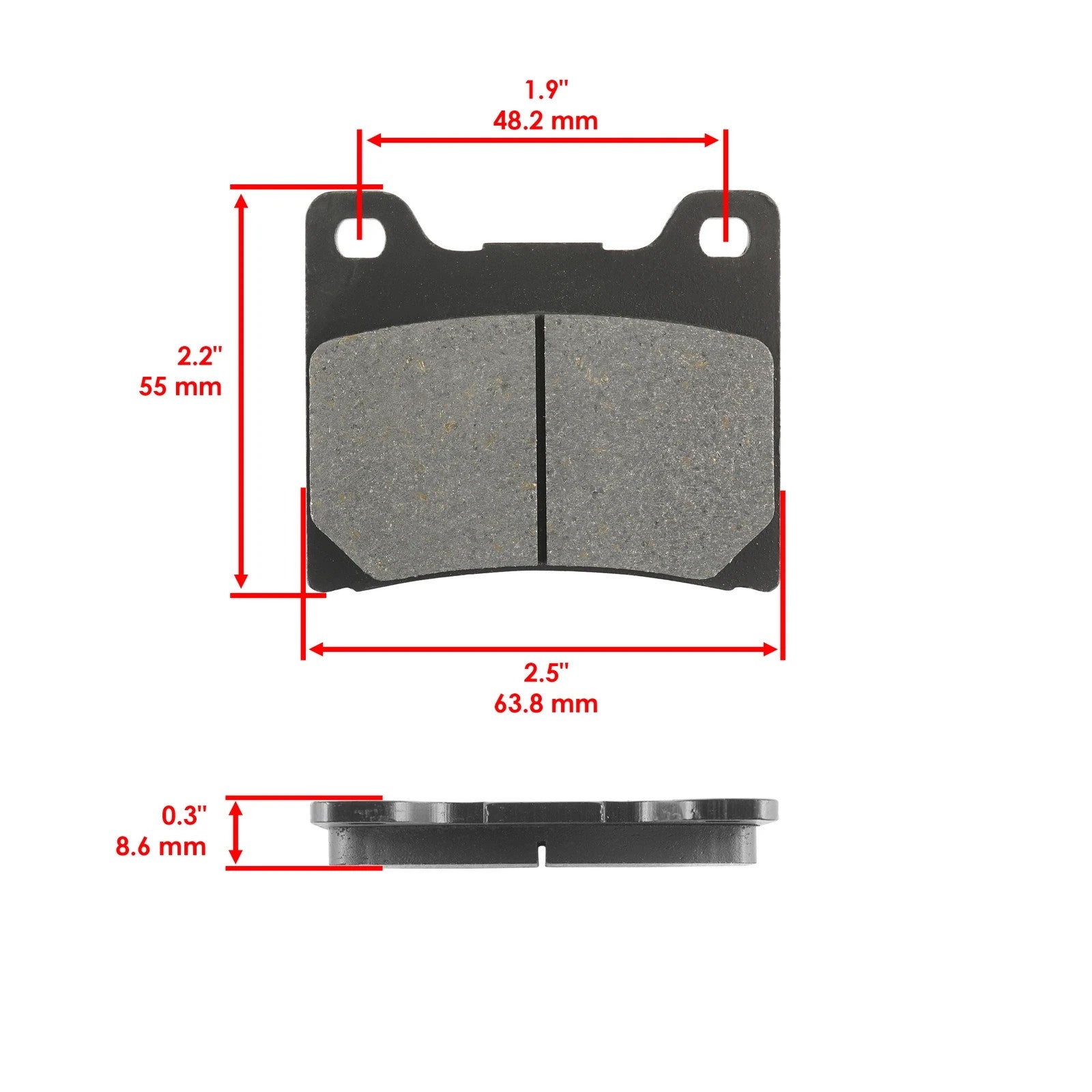 Rear Brake Pads for Yamaha XVS1100 V-Star 1100 Silverado 2003-2009 Rear Pads