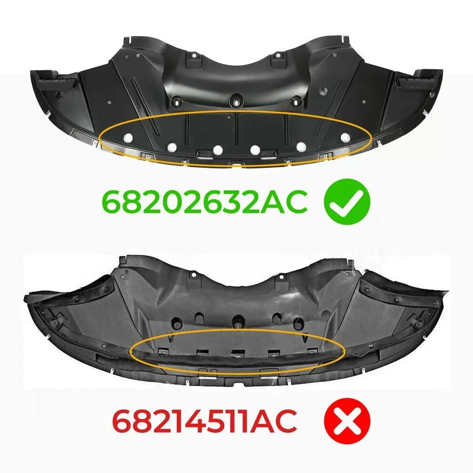 HECASA Front Engine Splash Shield Under Cover For Dodge Charger RWD 2015-2023