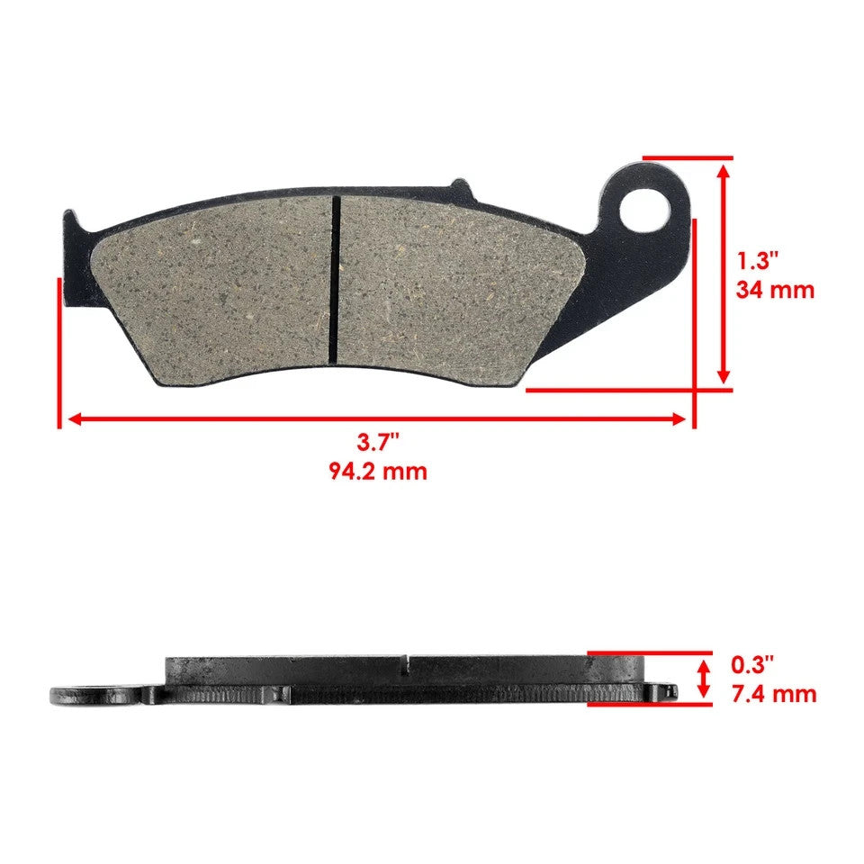 Caltric Front and Rear Brake Pads for Kawasaki KX450 KX450F 2006-2019