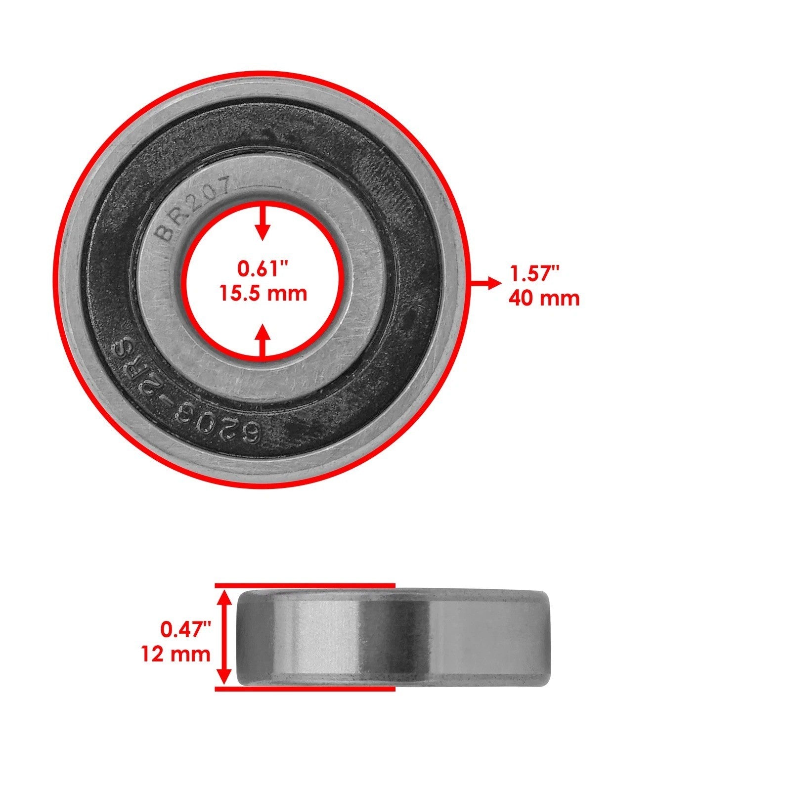 Caltric 01009904P 01009904 Deck Pulley Bearings For Cub Cadet Z-Force 42  42"