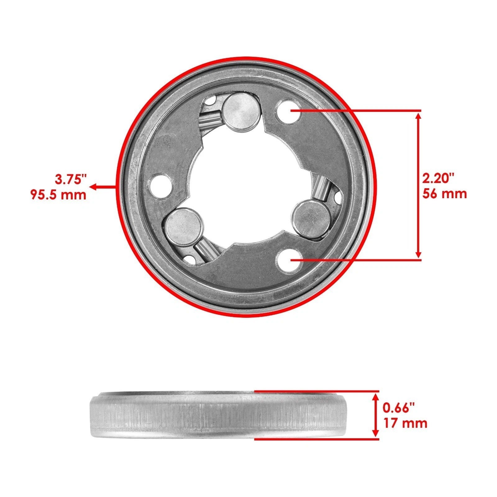 for Kawasaki EN500 Vulcan 500 90-96 Starter Clutch One Way Bearing Sprag /Gasket
