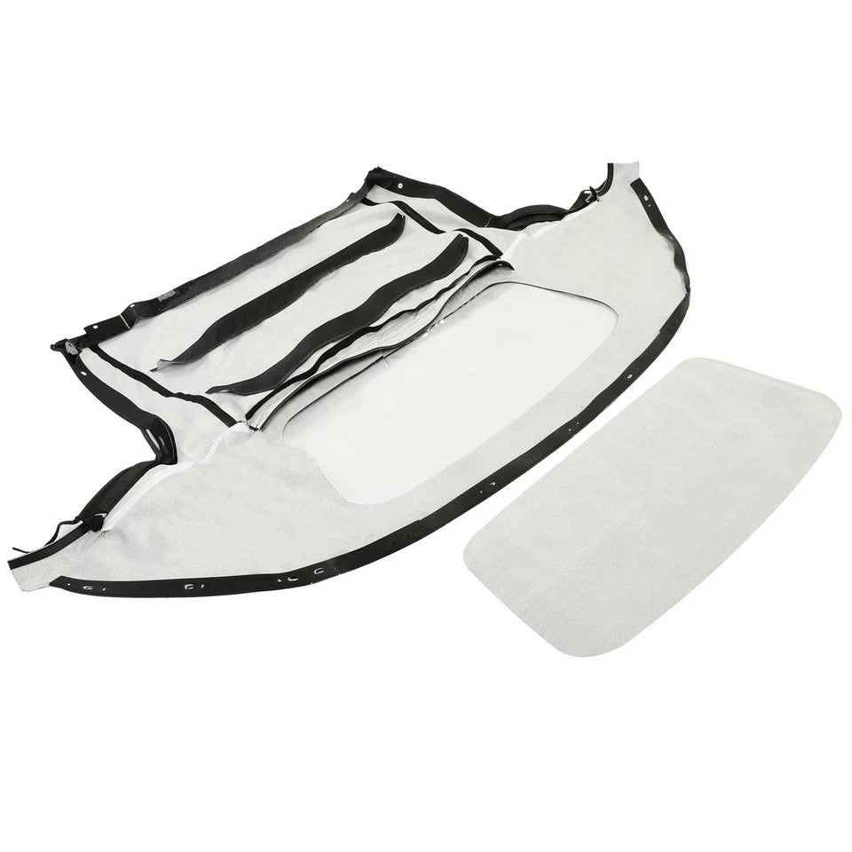 For Mazda Miata 1990-2005 Soft Top Convertible Window Black & Clear Cabrio