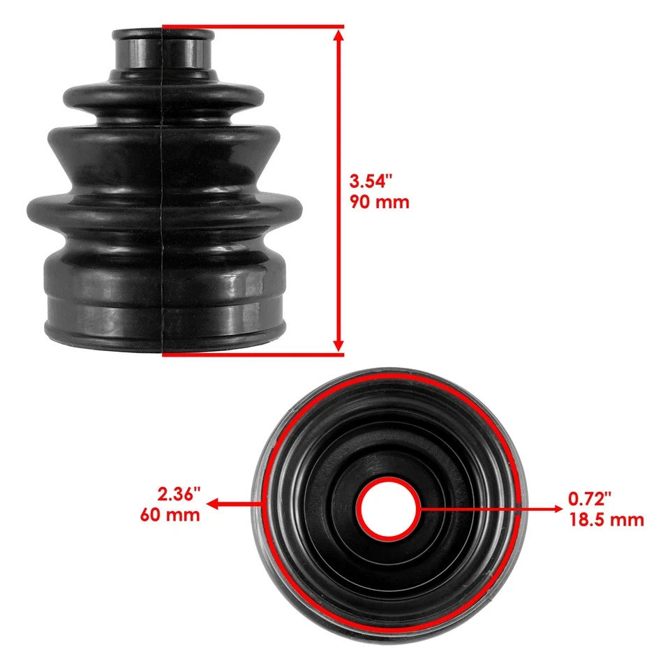 2 Front Axle Outer And Inner CV Boot Kit for Yamaha Grizzly 550 YFM550 4X4 09-14