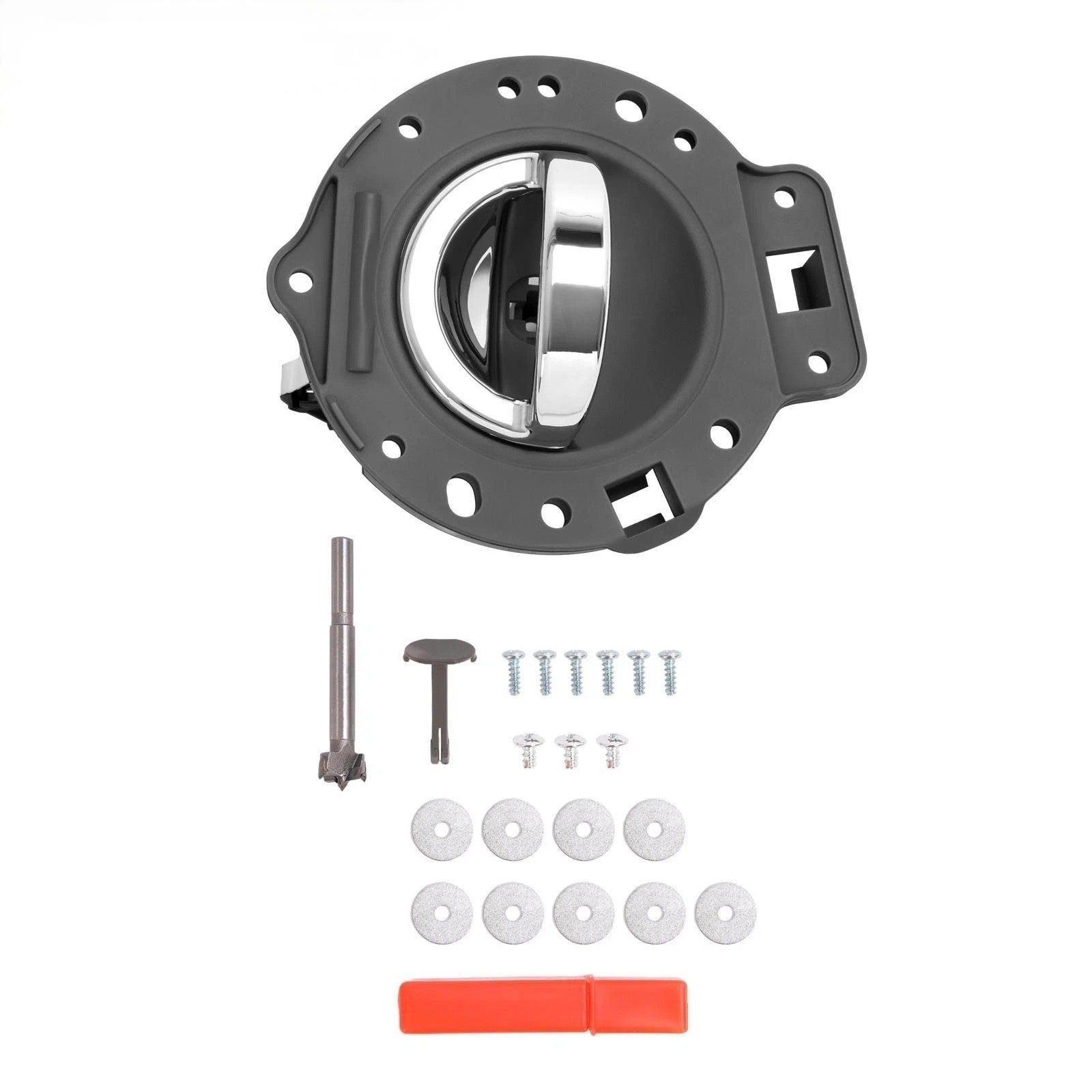 For 2006-2010 JEEP COMMANDER Left Chrome Silver+Gray Inside Door Handle