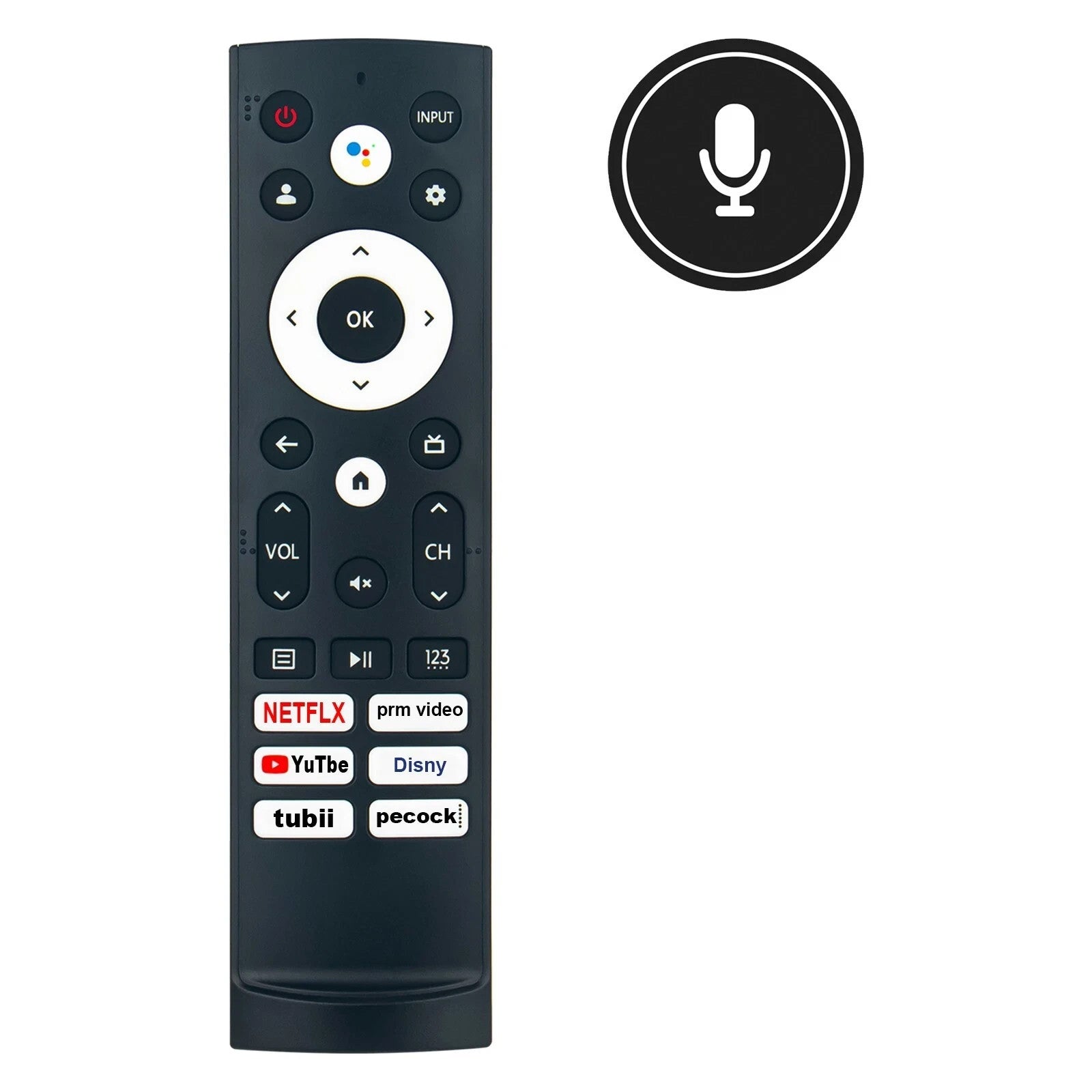 ERF3V90H 299843 Voice Remote for Hisense Android Smart TV 65A65H 75A6H 55U7G