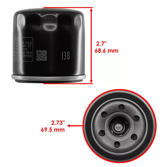 Caltric Air And Oil Filter For Suzuki KingQuad 400 LT-A400 2008-2024 ATV