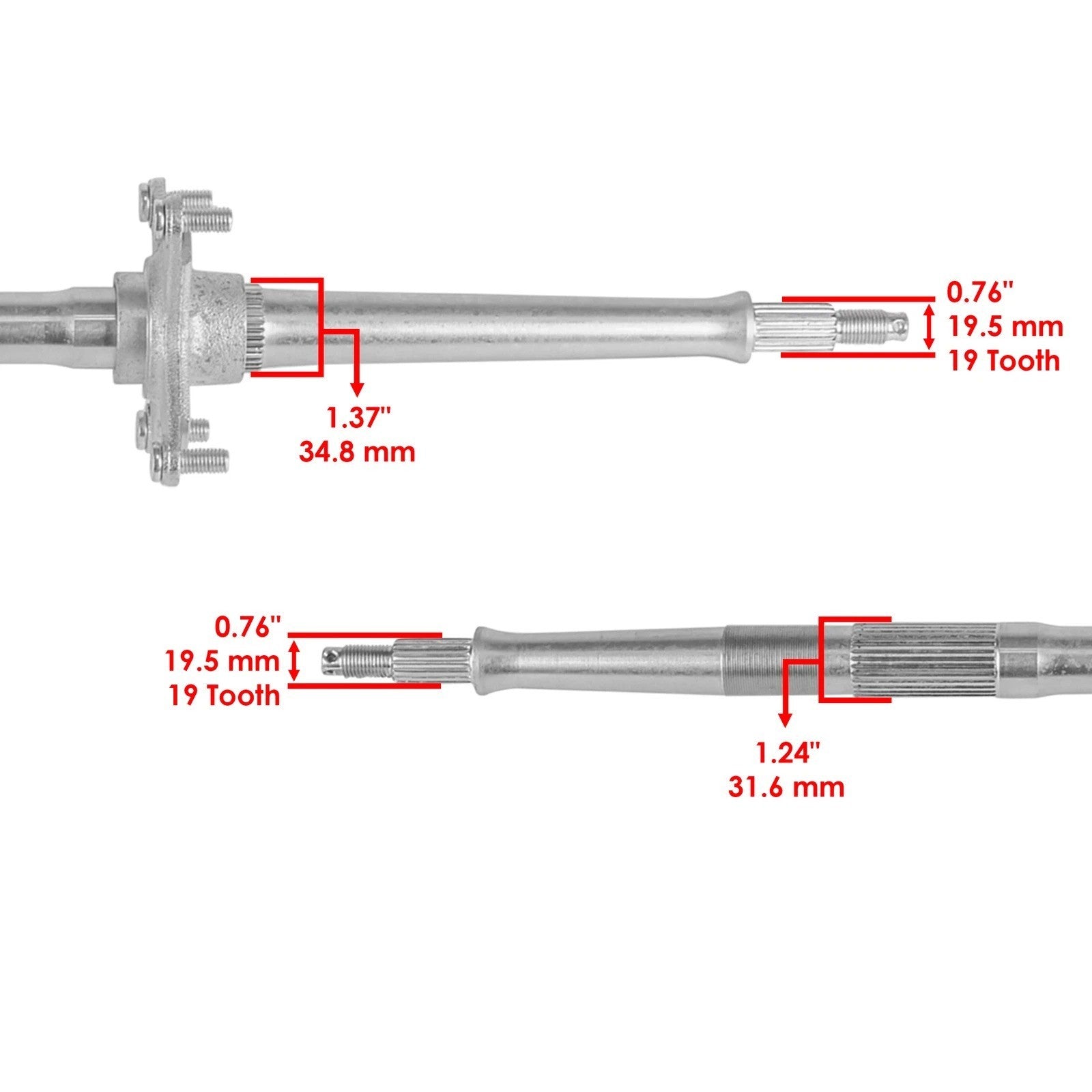 Rear Axle Shaft for Honda TRX90 TRX90EX Sportrax 90 2X4 1993-2008 42310-HF7-000