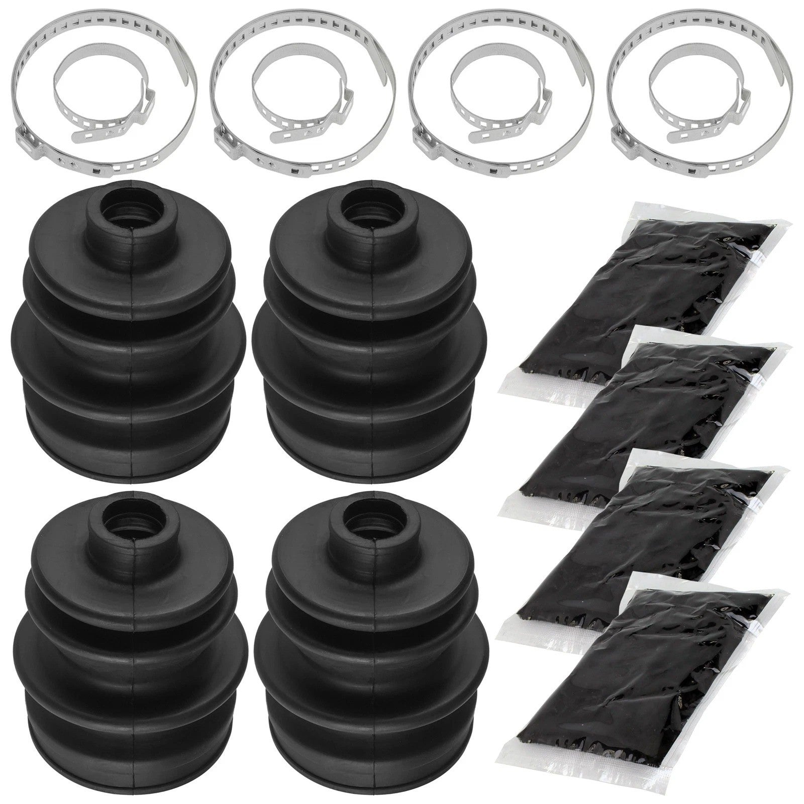 2 Rear Axle Inner Outer CV Boot Kit for Arctic Cat 650 4X4 2004-2010