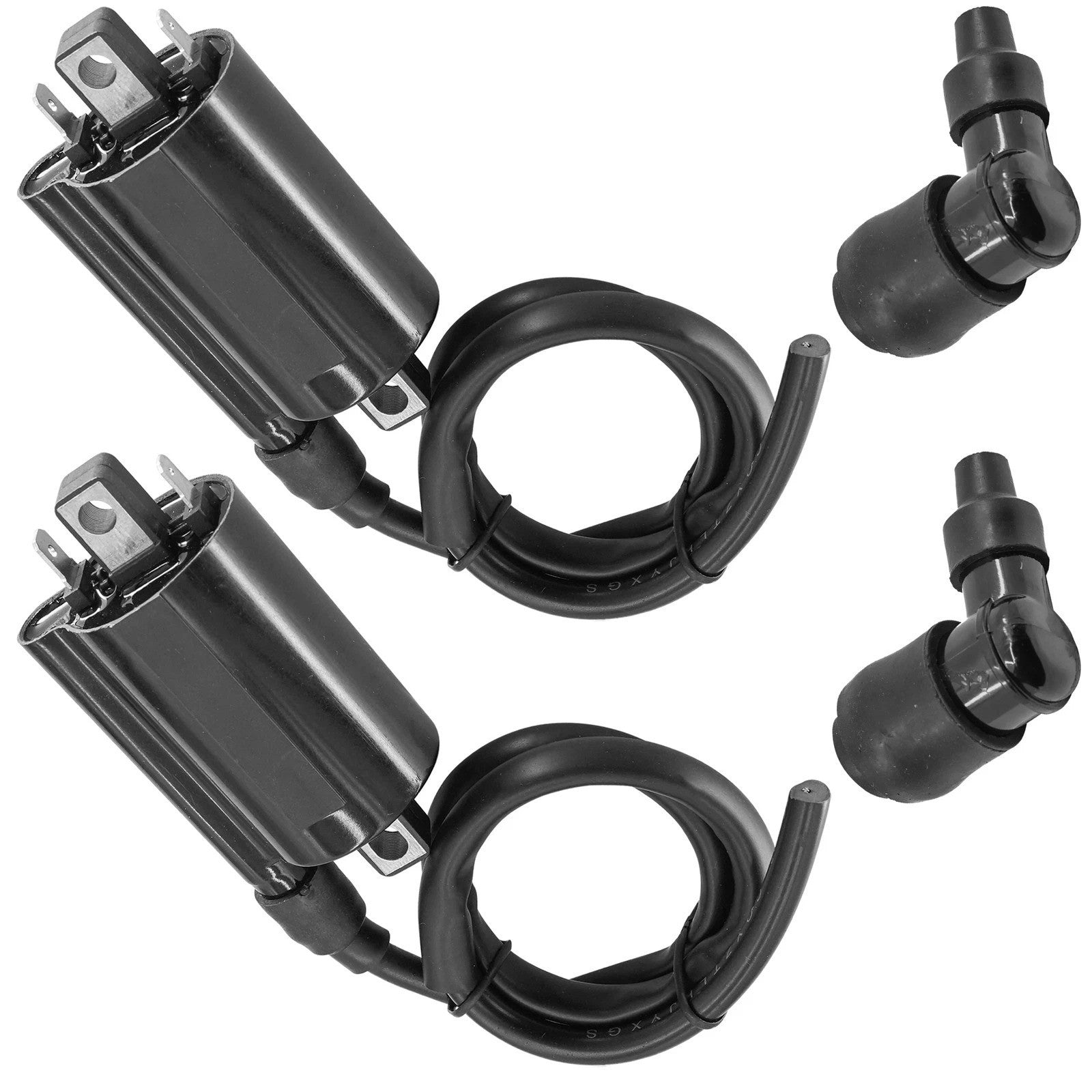 Caltric 21130-2060 21121-2092 Ignition Coil w/ Spark Plug Boot Cap For Kawasaki