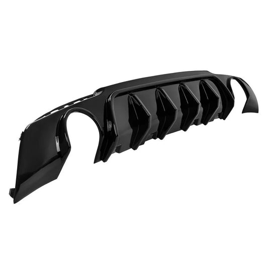 For 15-23 CHRYSLER 300 Black Dual Exhaust  Rear Bumper Lip Diffuser Valance