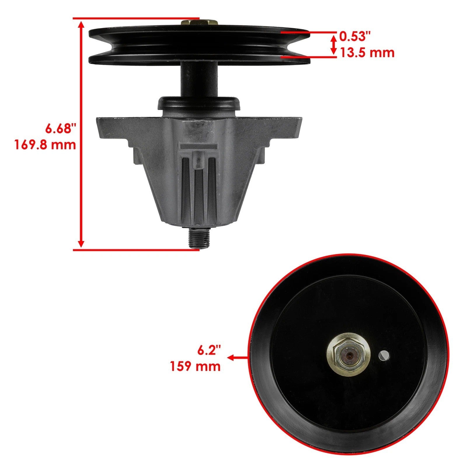 46" Deck Spindle for Craftsman / Ryobi T225 T240 T2800 T8200 T8600 T3100