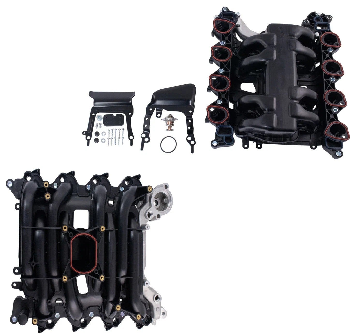 NEW Intake Manifold w/ Gasket Thermostat O-Rings for Ford Lincoln Mercury 4.6L