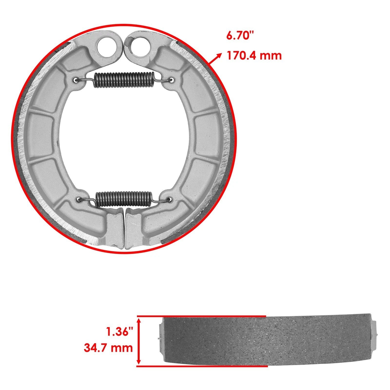 Rear Brake Shoes for Kawasaki KLF300 Bayou 300 4X4 1989 1990 1991 1992 1993 94