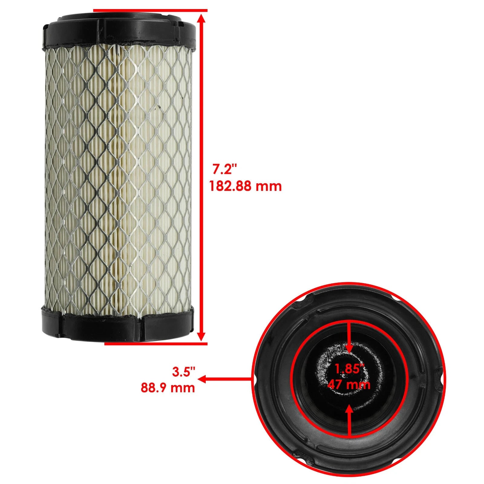 Caltric 11013-1290 Air Filter Kit For Kawasaki Mule 3010 KAF620 2001-2008