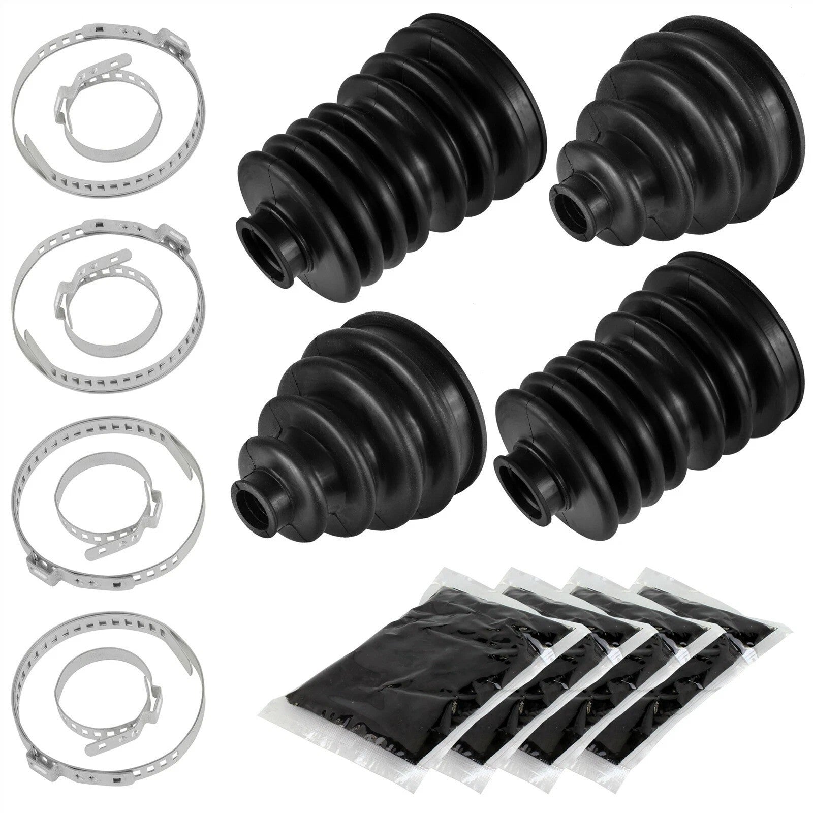 Fits John Deere XUV620i XUV625i Gas Rear Axle Inner Outer CV Boot Kit 2 Sets