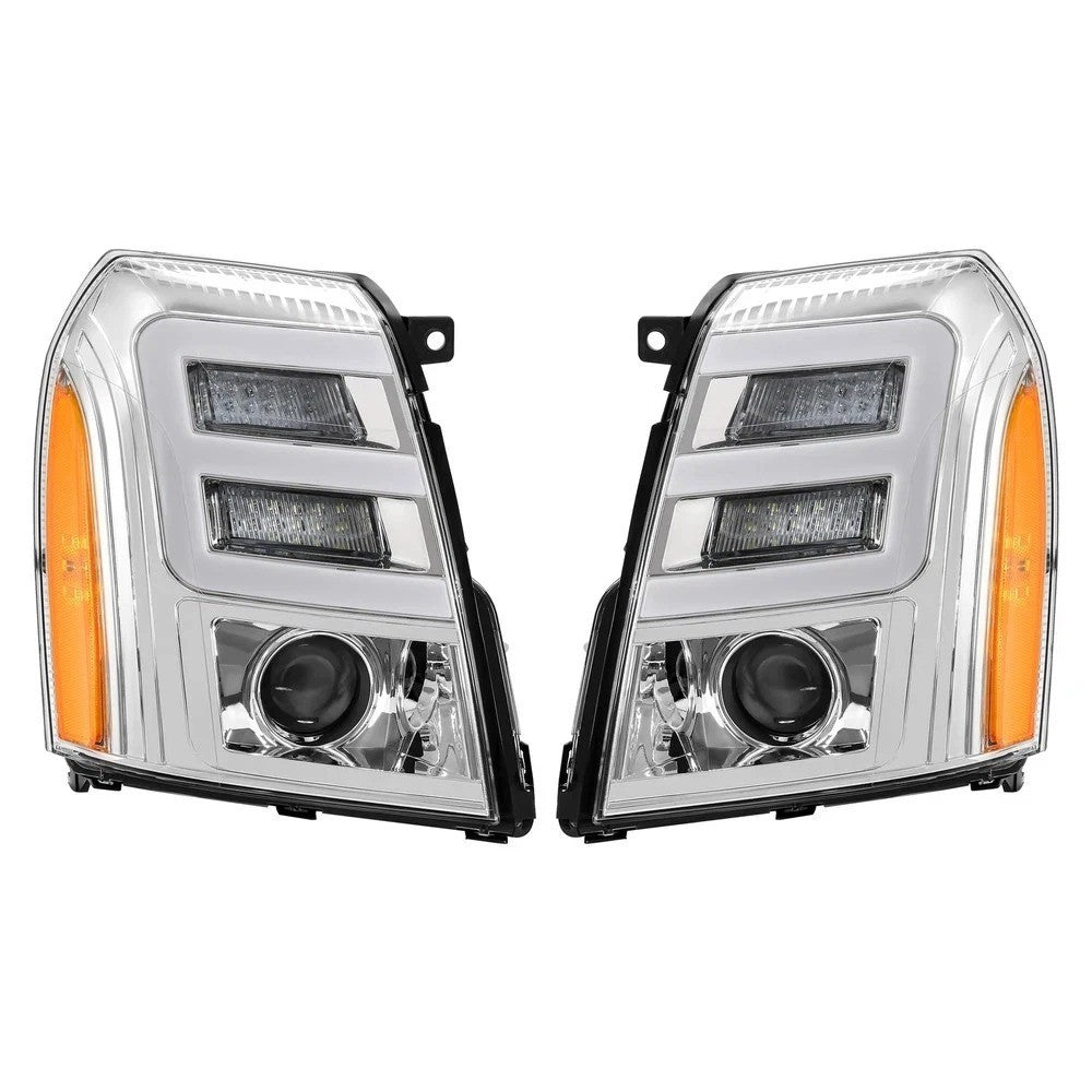 For Cadillac Escalade ESV 07-14 HID/Xenon LED DRL Projector Headlights DOT/SAE