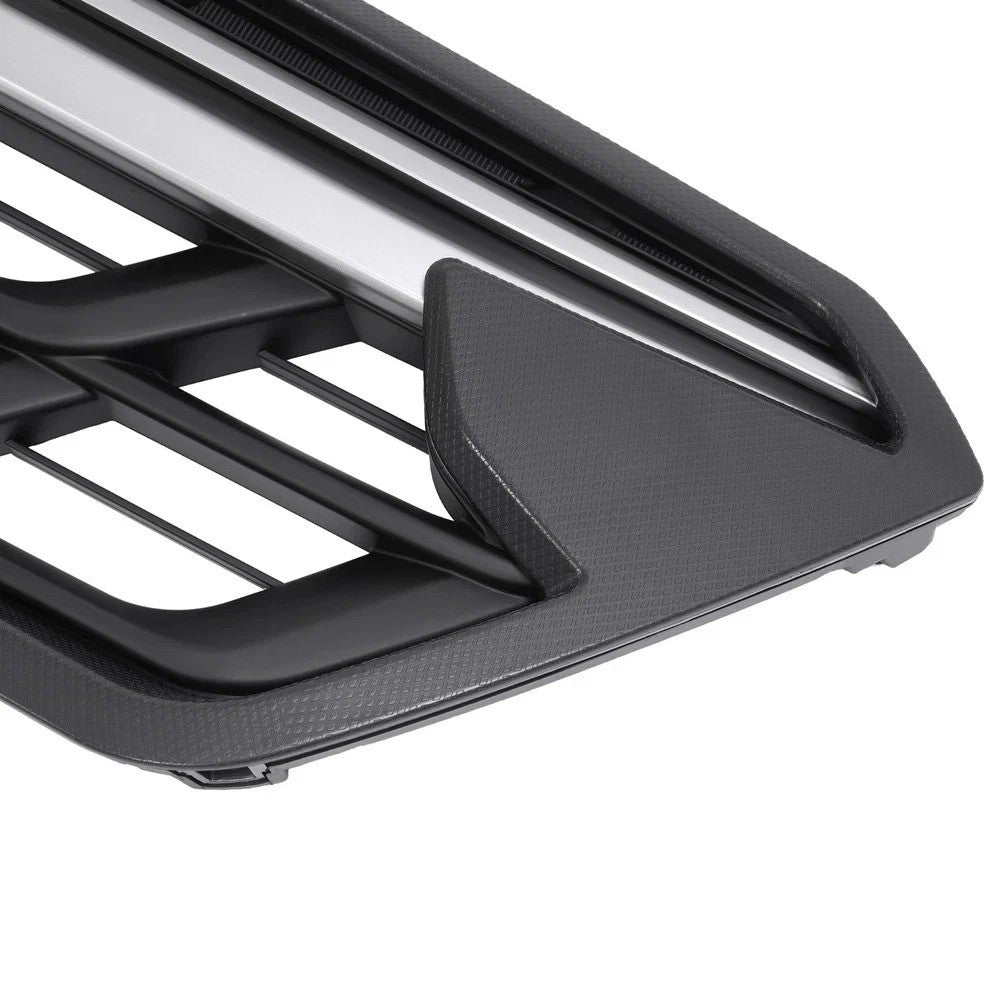 For Subaru Crosstrek 2021-2023 22 Black Front Bumper Grille Grill Chrome Trim