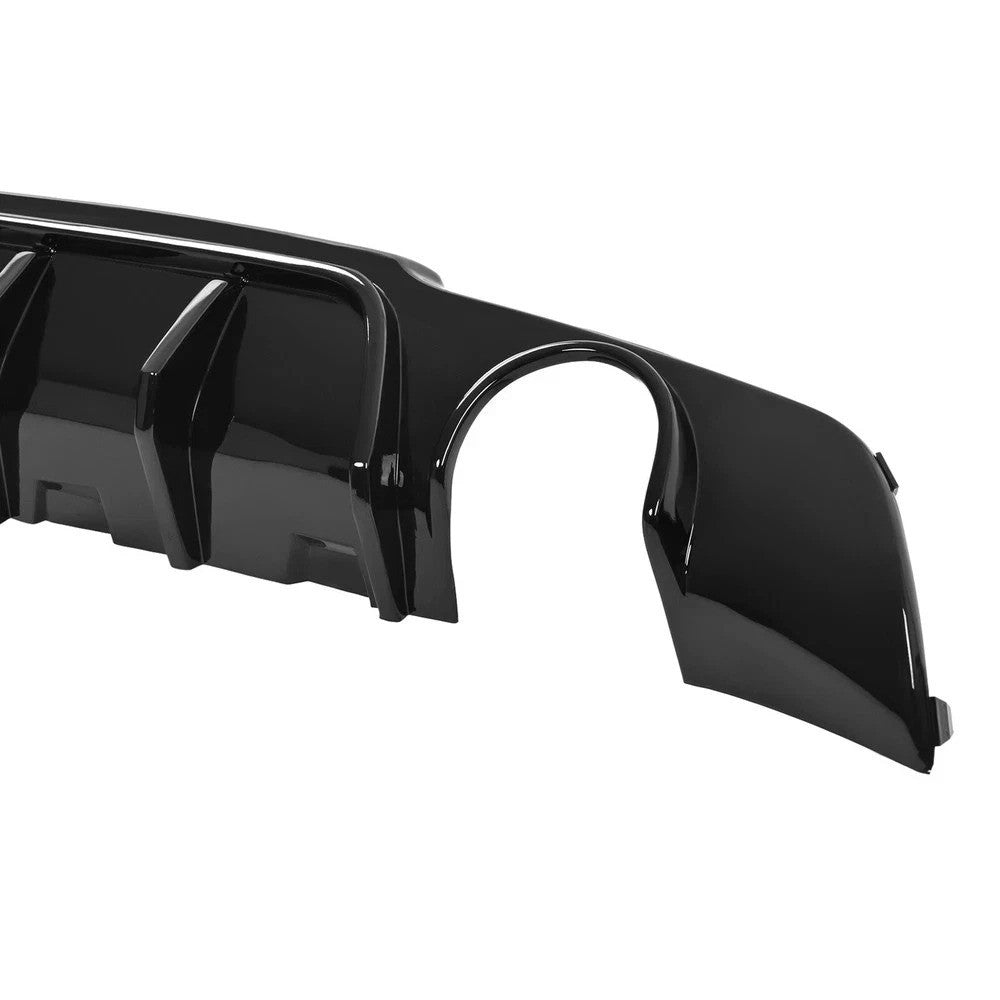 Fits CHRYSLER 300 2015-2023 Rear Bumper Diffuser Valance Shark Fins Gloss Black