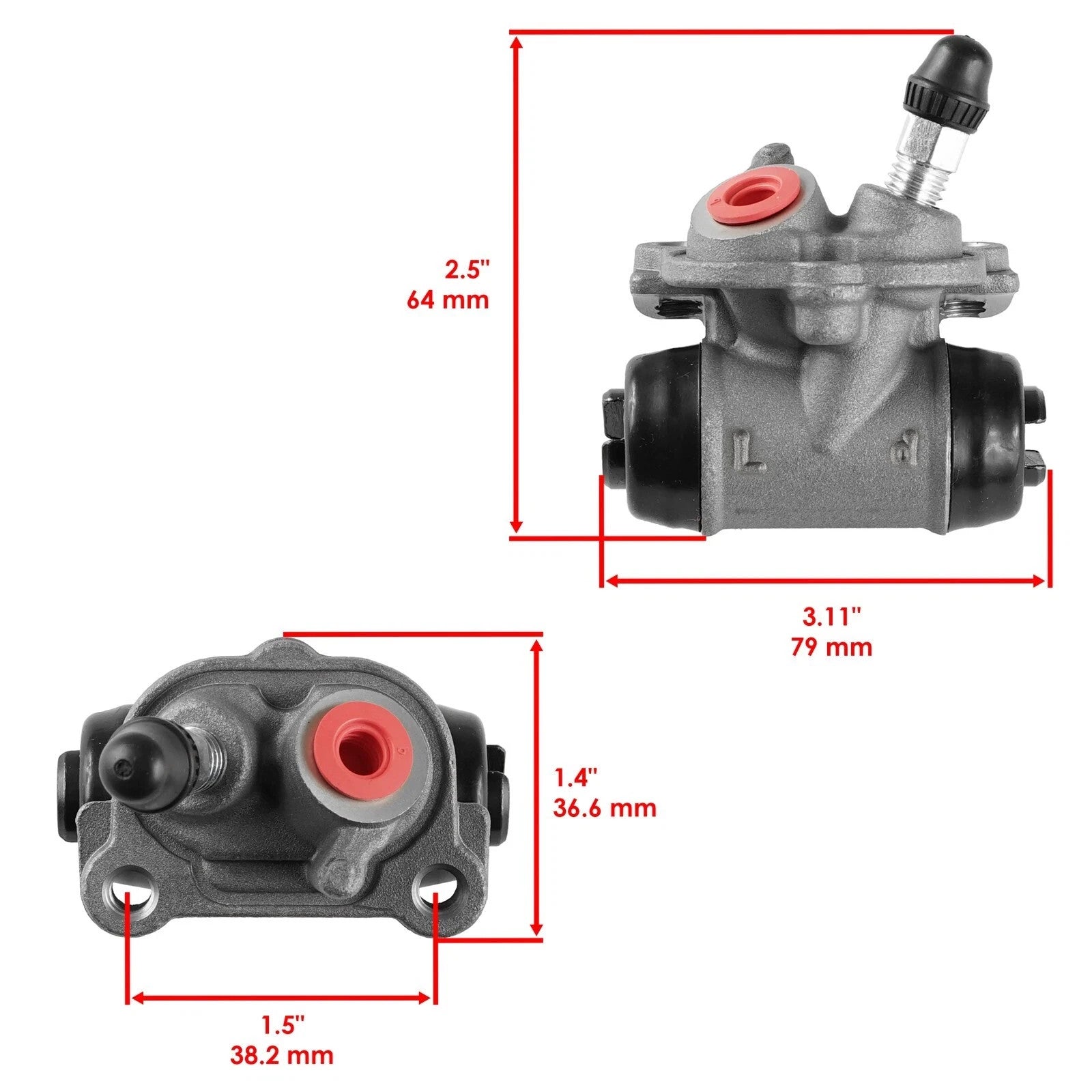 Front Wheel Brake Cylinder w/Shoes for Honda Recon 250 TRX250TM 2002-09 2011-23