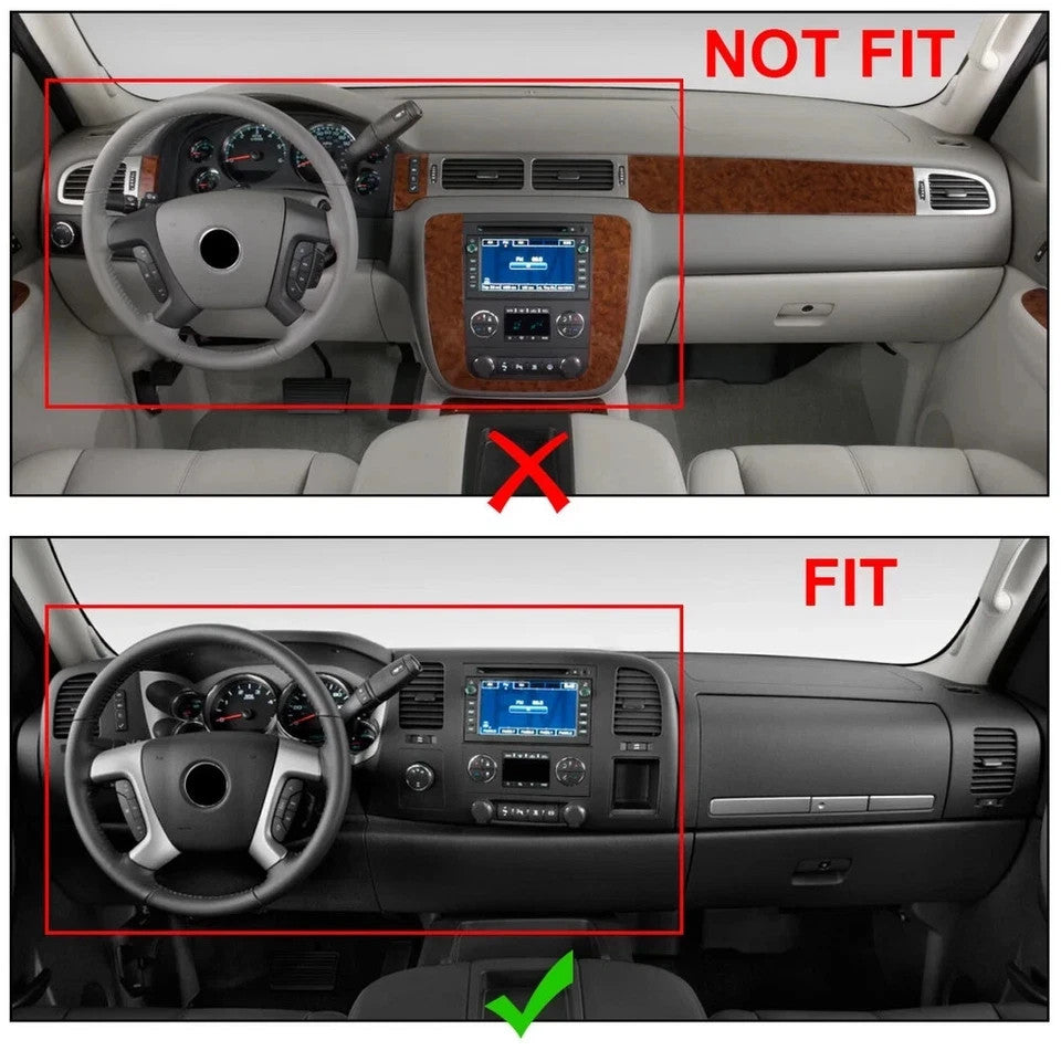 Dash Board Cap Cover Overlay Fit For 2007-14 Silverado 1500 LS LT WT Sierra SL