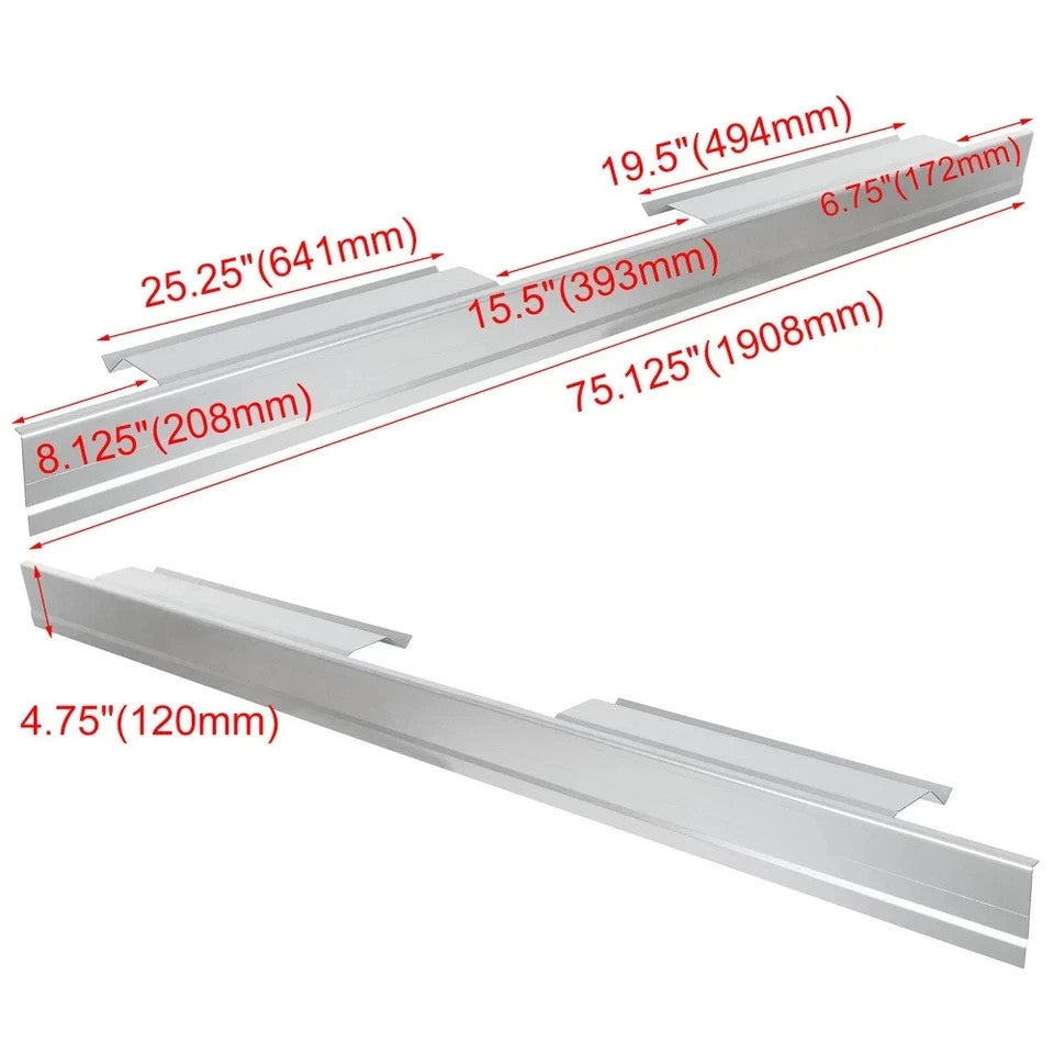 For 2004-08 Ford F-150 4Door Crew Cab Outer Rocker Panels AND Cab Corners Pair
