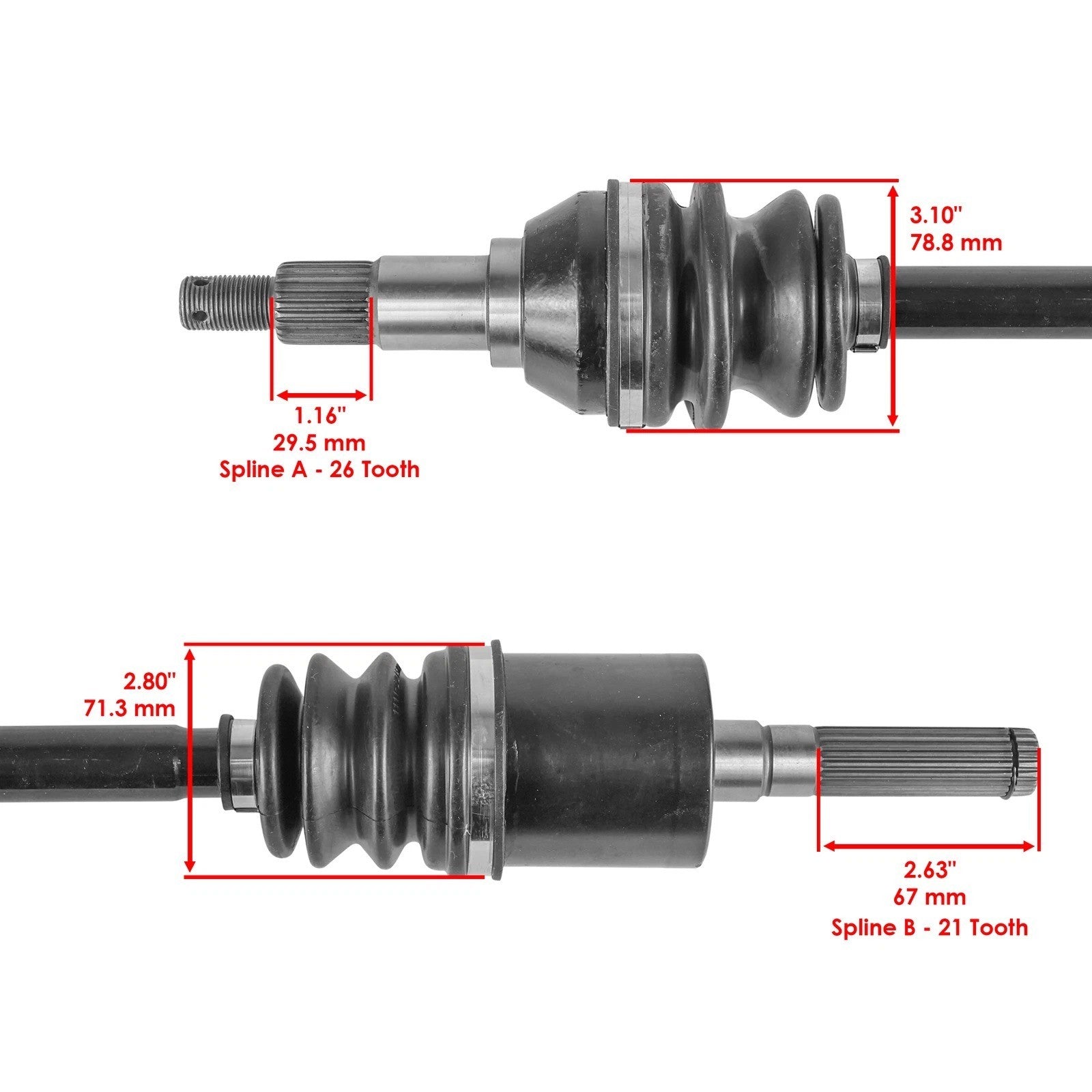 Front Right Complete CV Joint Axle For Can-Am Outlander L 570 4X4 Xmr EFI 2016