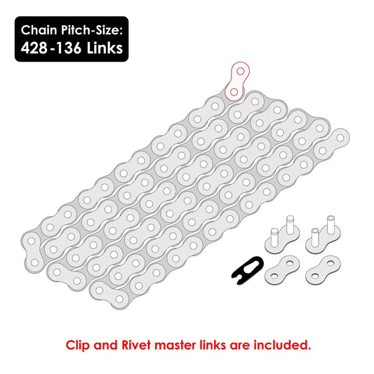 Drive Chain for Yamaha TTR125 TTR125E TTR125L TTR125Le TT-R125 2002-2011