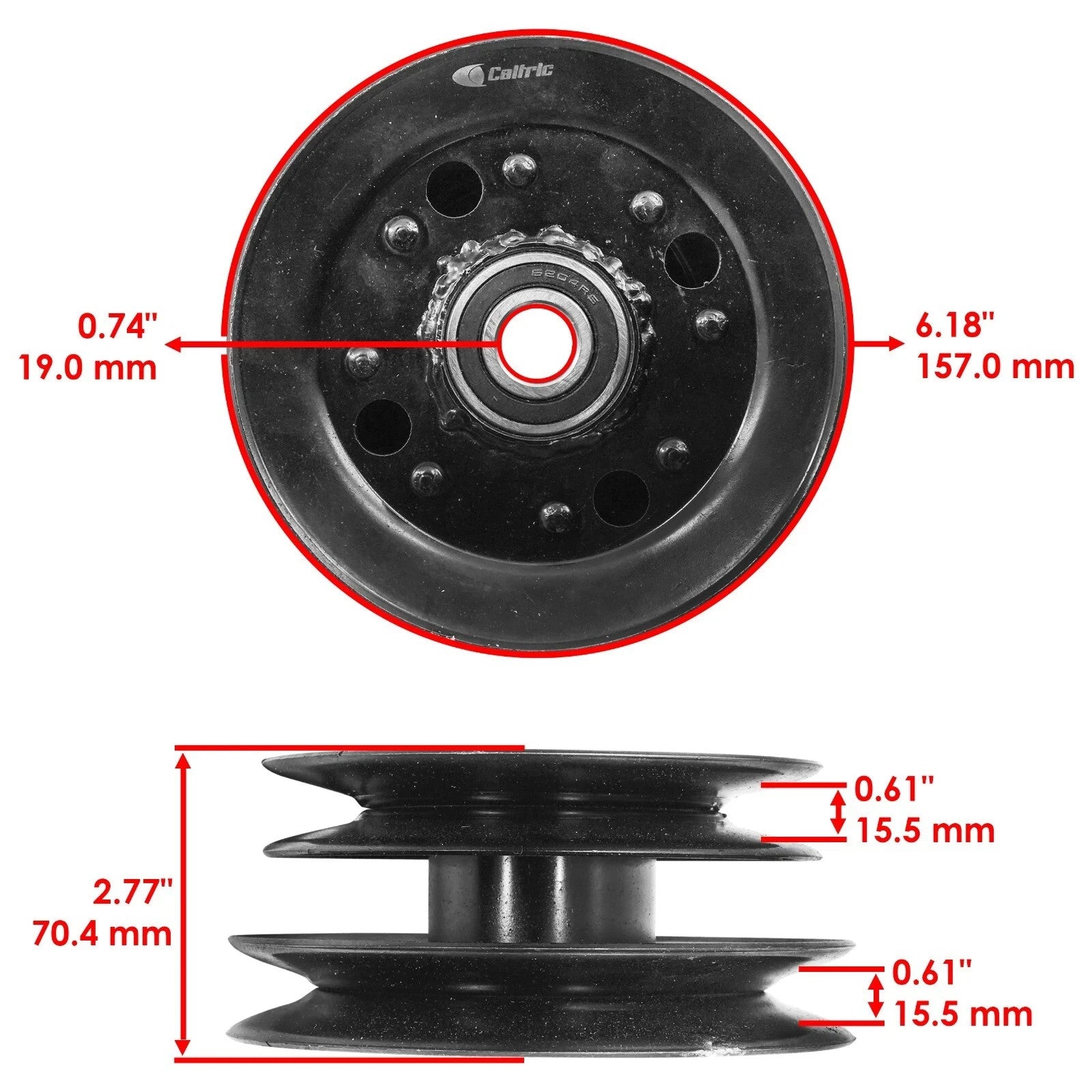 Caltric AM133924 AM125668 Deck Pulley for John Deere 2V78C LX280 LX289 48"