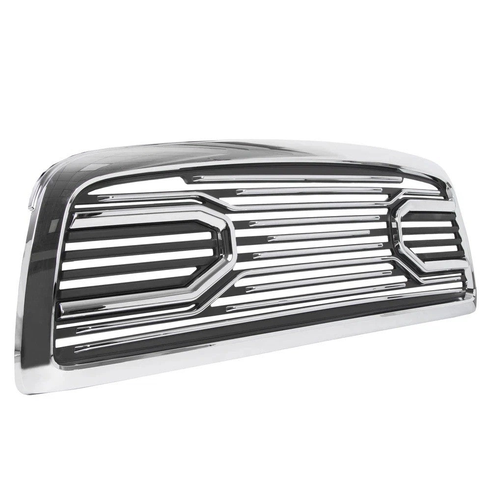 HECASA Big Horn Chrome Grille+Replacement Shell for 2009-2012 Dodge Ram 1500